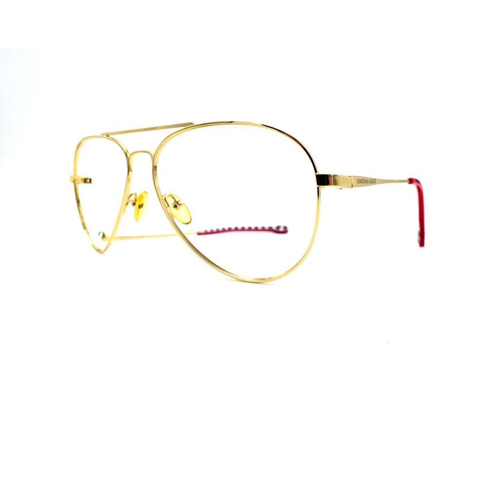 Jonathan Adler Mustique Gold/Red 58-14-145mm Sunglasses FRAMES ONLY - POOR -READ